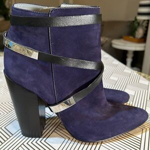 Calvin Klein Adriana Ankle Boots Blue Black Women’s Size‎ 9 Contemporary strappy